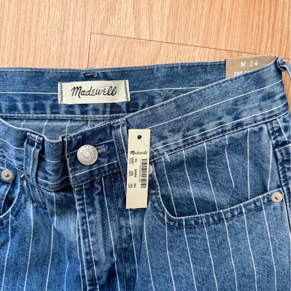 NEW Madewell The Perfect Vintage Jean: Pinstripe Edition Size 24 - Picture 9 of 9